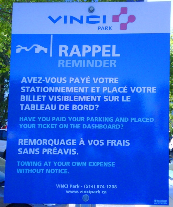 Vinci Park Une façon claire et nette de communiquer en respectant la loi